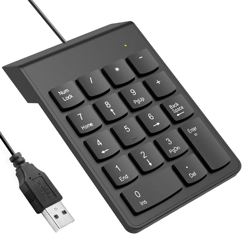 LOOBOAKY USB Number Pads, Numeric Keypad, Numpad, 10 Key Keyboard Number Pad for Laptop Desktop Computer PC, Suit Financial Accounting, Calculate Office Travel & Home - Image 1